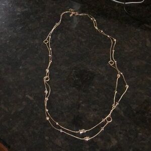 New Chicos Double Strand gold tone necklace